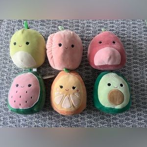 Squishmallow 8” fruit and vegetable bundle